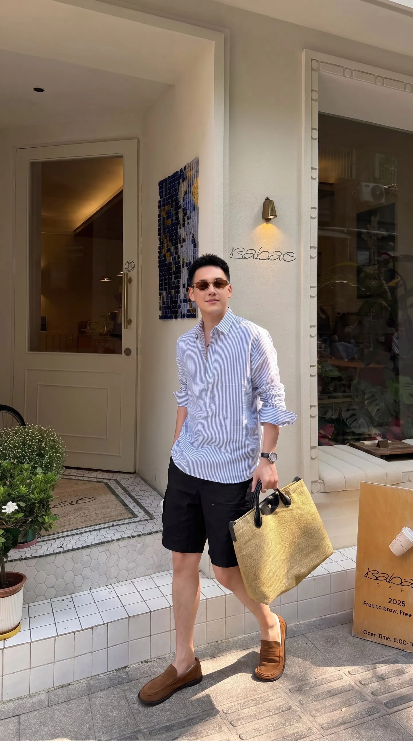 Louis Vuitton/Louis Vuitton hardware old flower plaid shorts